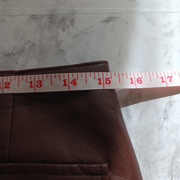 Dex x revolve Vegan Leather Mini skirt in espresso brown size medium NWOT - Picture 4 of 8